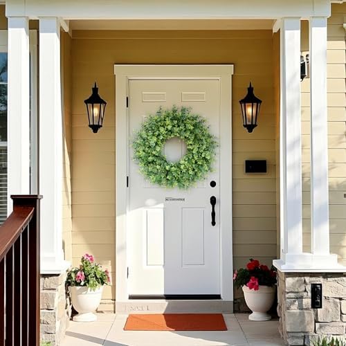 26 Artificial Boxwood Wreath for Front Door Decor