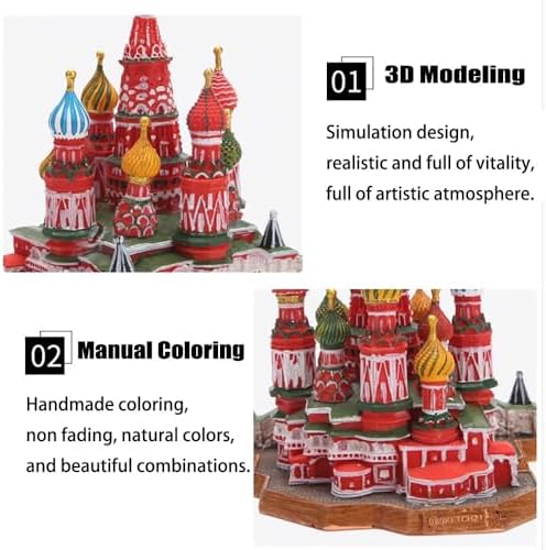 Russia St Basils Cathedral Resin Statue Collectible Home Decor