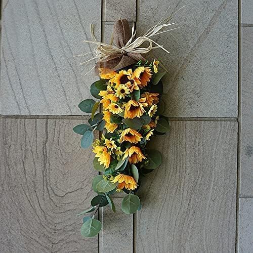 Spring Sunflower Wreath for Front Door Decor
