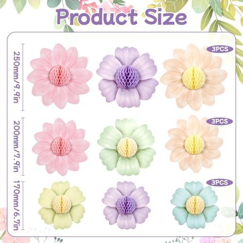 Paper Jazz 9PCS Pastel Honeycomb Butterfly Party Decorations