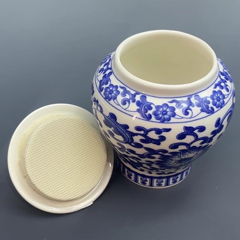 Plum Blossom Ceramic Small Urn for Pet or Human Ashes