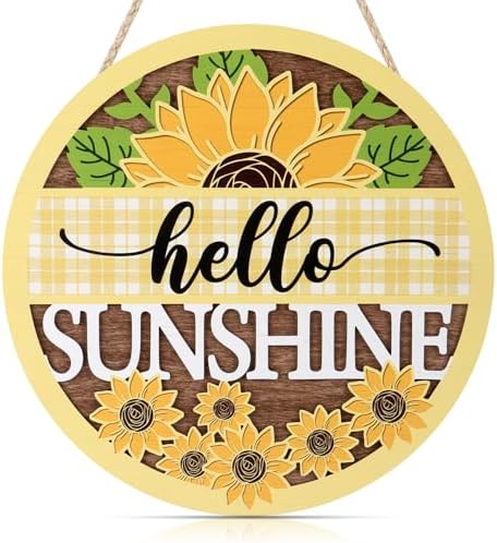CHDITB 3D Hello Sunshine Front Door Wreath