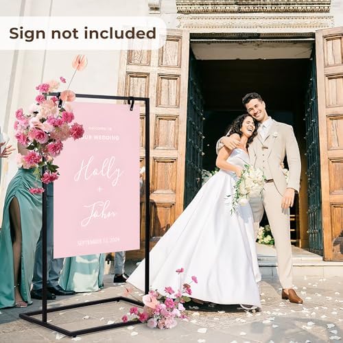 ARTASY Wedding Welcome Sign Stand 50x30x20 Black