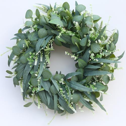 24-26 Inch Eucalyptus Wreath for Front Door and Wall