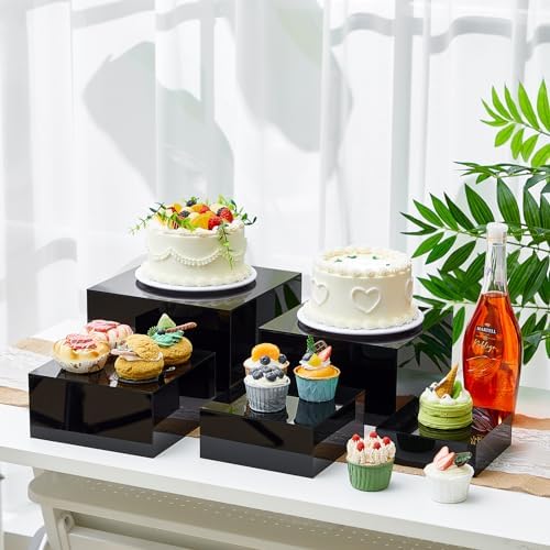 Sintuff 5 Pcs Acrylic Risers Display Stands
