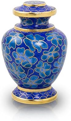 Essence Bronze Azure Blue Cremation Urn - Extra Small