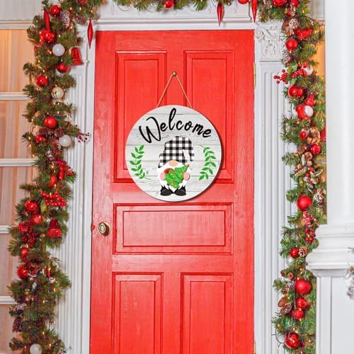 Geetery 12 Inch Decorative Welcome Sign with Interchangeable Holiday Symbols