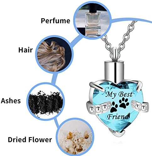 Antescort Ceramic Pet Ash Urn with Rabbit Ear Design Blue