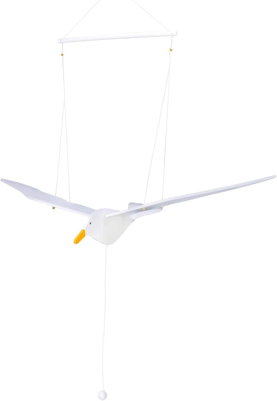 Beachcombers Flying Seagull Drop White Decor Sign