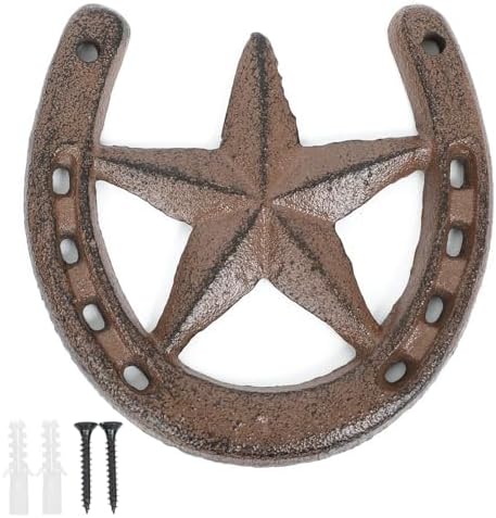 Parceria Cast Iron Horseshoe Star Wall Decor
