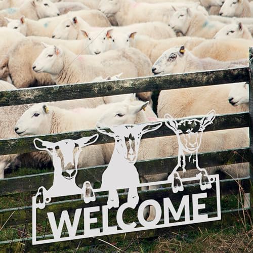 Farmhouse Wall Decor - Metal Goat Art 30x19in Gold Wall Sculpture