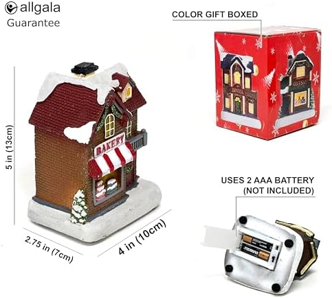 Allgala Mini Christmas Village House Figurine