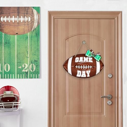 Deroro Football Game Day Sign Front Door Decor