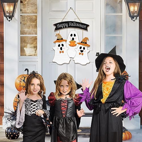 Halloween Ghost Door Sign BOO Decorations
