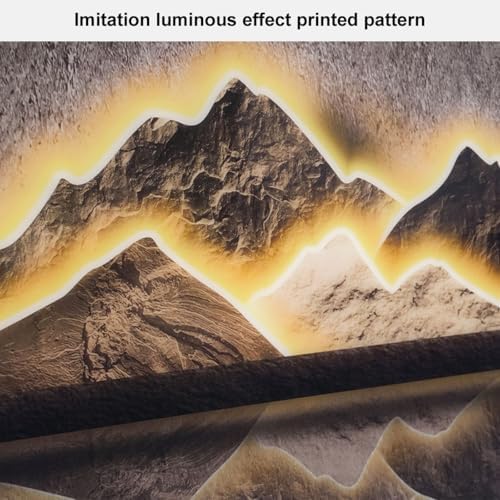Homary 492 Inch LED Lighted Abstract Mountain Wall Art