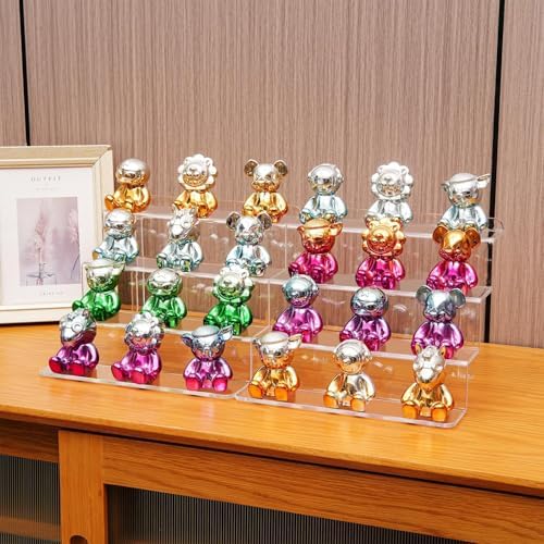 2 Pack Acrylic Display Risers 4 Tier Shelf Stand