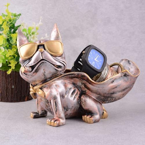 Cool Dog Sculpture with Plate for Home Decor 10