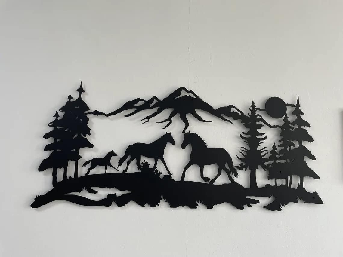 DEKADRON Metal Wall Decor Horse Family