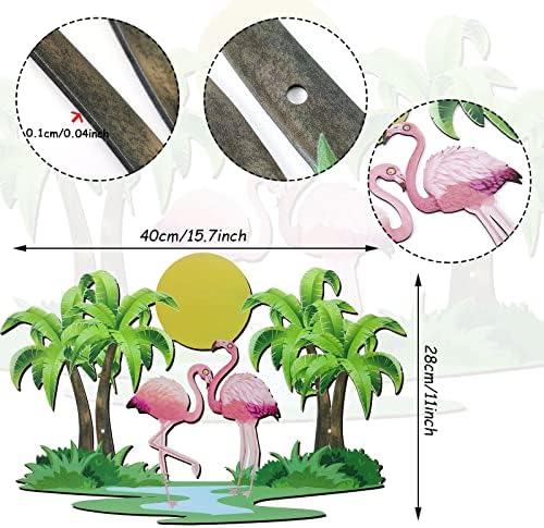 Taiyin Flamingo Palm Tree Wall Art Decor