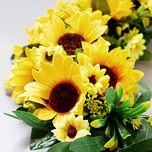 BESPORTBLE Artificial Sunflower Swag Door Decor Wall Hanging