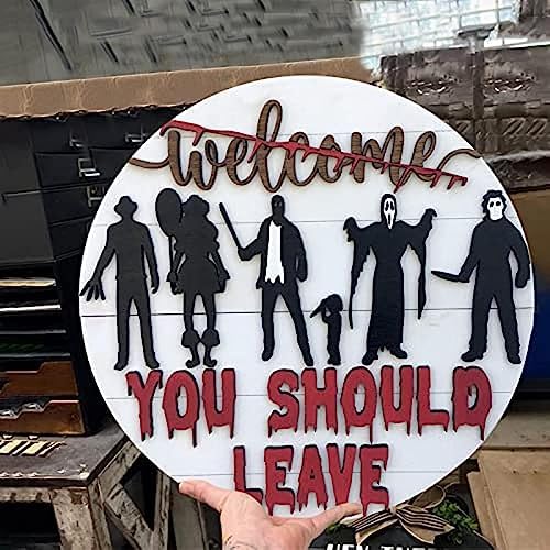 Halloween Horror Welcome Sign for Front Door