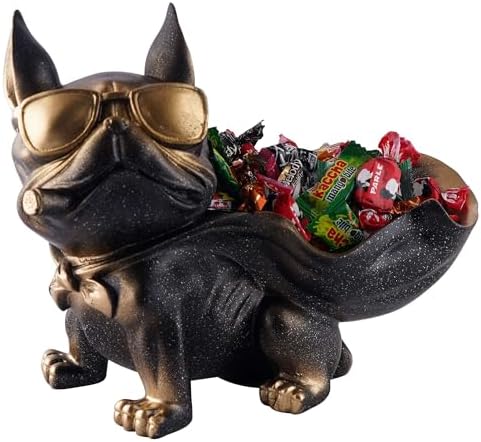Vistora Cool Dog Resin Sculpture Showpiece with Tray