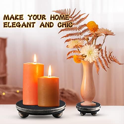 Amyhill 3 Pcs Wooden Risers for Display Decor Black