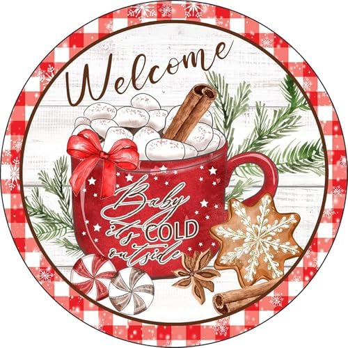 Retro Metal Tin Welcome Baby is Cold Outside Sign