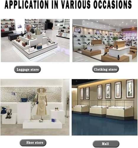 ZHFENGZHOU Display Riser Pedestal Stand Black Square