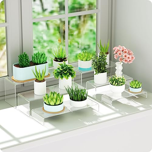 NIUBEE Acrylic Display Riser Set 6 Pcs 9 Inch