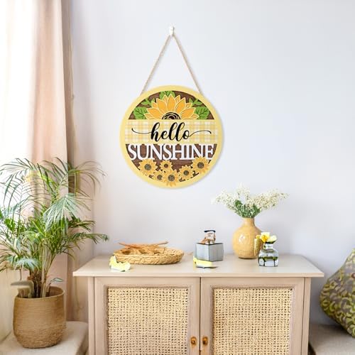 CHDITB 3D Hello Sunshine Front Door Wreath