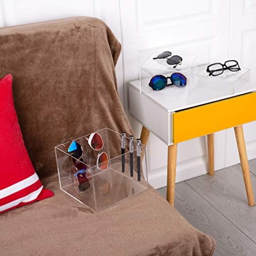 Red Co Set of 3 Acrylic Cube Risers with Hollow Bottoms
