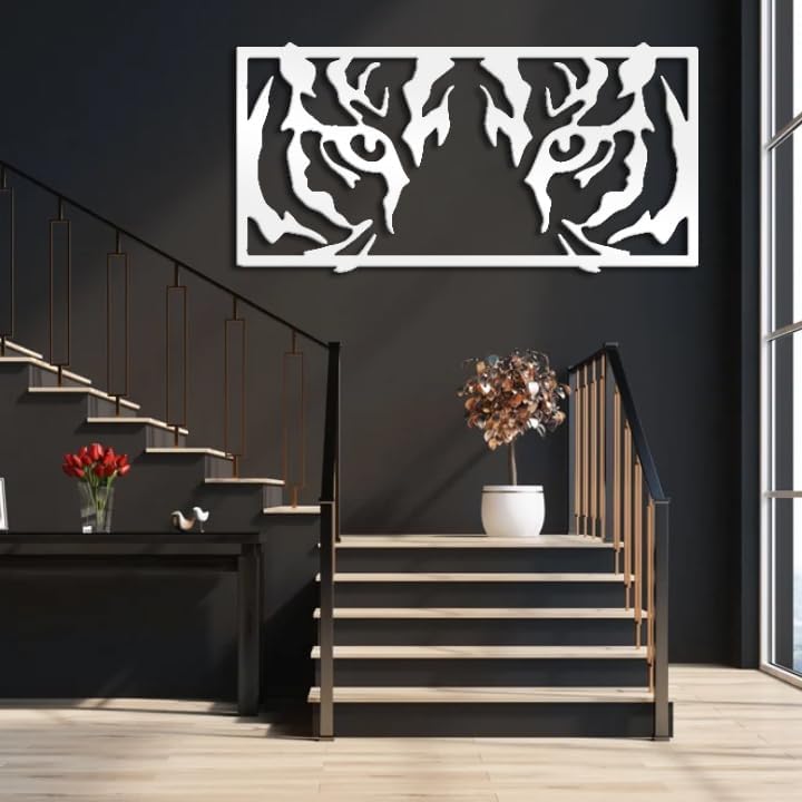 MOSHPY Tiger Eyes Metal Wall Decor