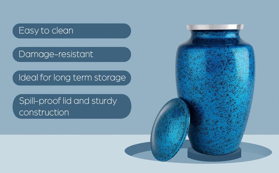 Forest Blue Adult Cremation Urn for Human Ashes