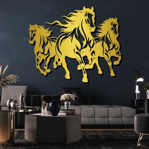 Metal Horse Wall Decor 24x19 Inch Sculpture