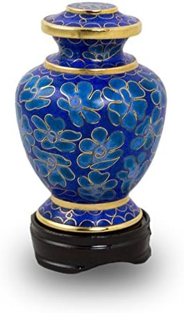 Essence Bronze Azure Blue Cremation Urn - Extra Small