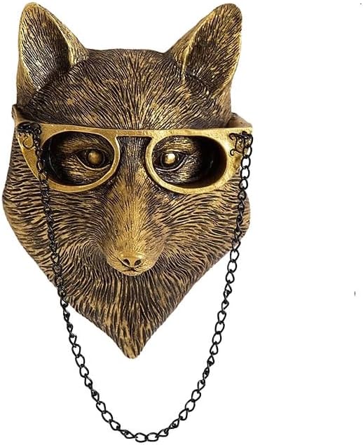 Dsadrwq 1 Pcs Fox Wall Sculpture Animal Head Decor