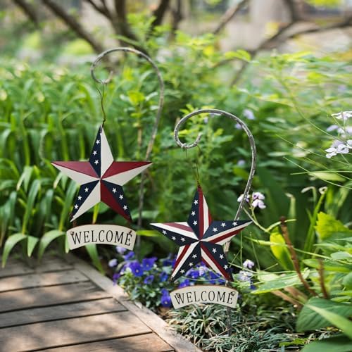 Wovorins Patriotic Welcome Sign Set of 4