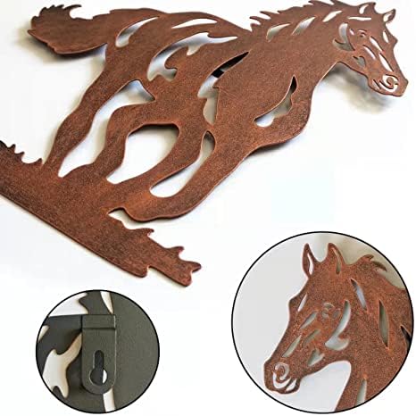 Limygus Metal Horse Wall Art Decor Set of 3