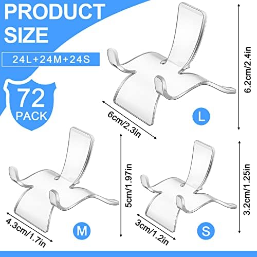 Qunclay 72 Pcs Rock Display Stand with 3 Sizes