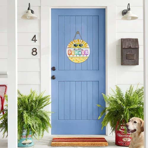 Hello Summer Sun Popsicle Sunglasses Door Sign