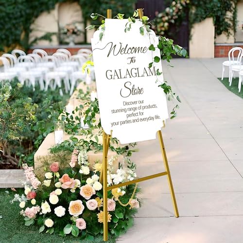 GALAGLAM Gold Easel Stand 57 Inch Adjustable 4 Tier