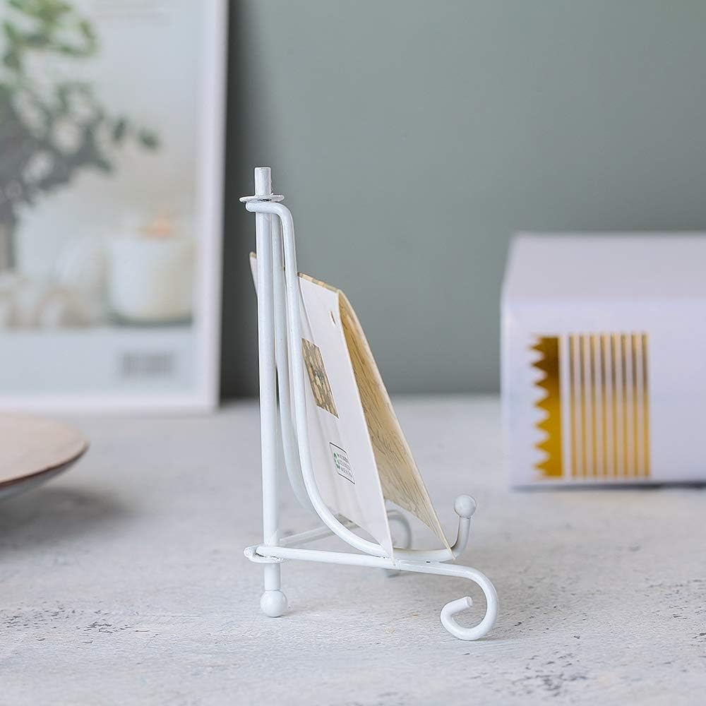 Artliving 4 Inch White Metal Easel Stand 2 Pack