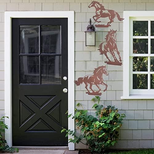 Rustic Metal Horse Wall Art Decor 3 Pack