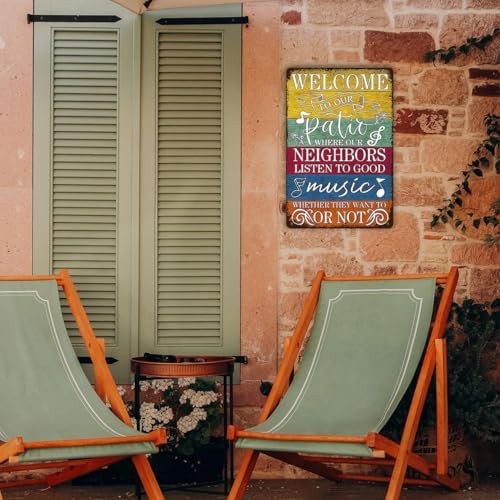 Welcome To Our Patio Personalized Metal Sign 8x12 Inch