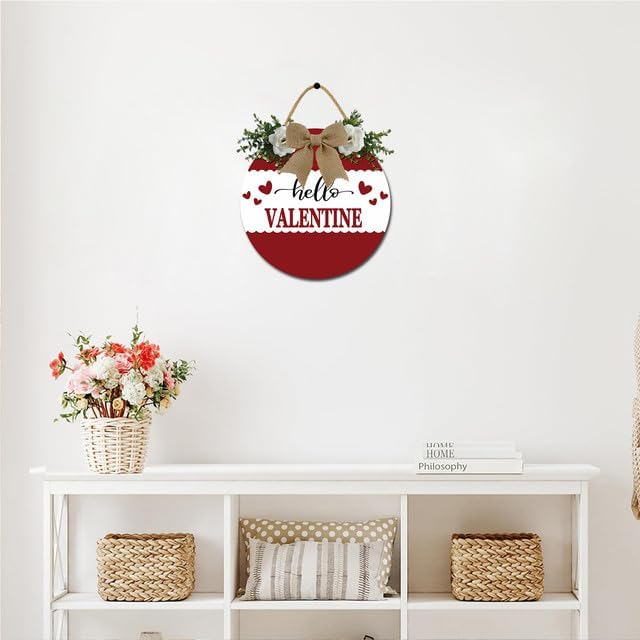 11 Inch Heart Shape Valentine Door Wreath Sign