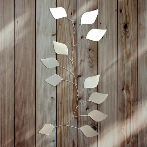 Silver Leaves Waterfall Hanging Mobile 12x20
