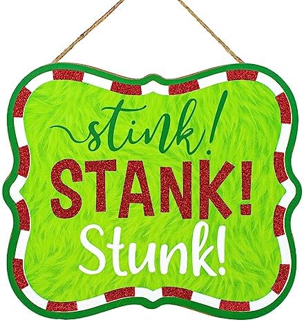 Craig Bachman Stink Stank Stunk 105 Inch Wooden Sign Door Hanger