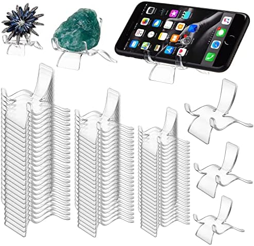Qunclay 72 Pcs Rock Display Stand with 3 Sizes
