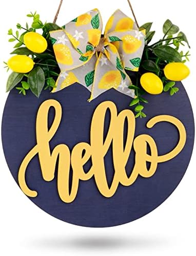Whaline 3D Hello Summer Wooden Welcome Sign with Bowknot